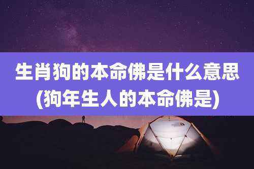 生肖狗的本命佛是什么意思(狗年生人的本命佛是)