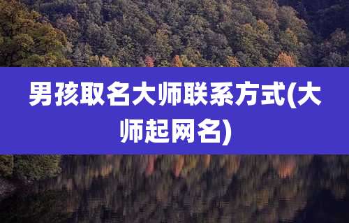 男孩取名大师联系方式(大师起网名)