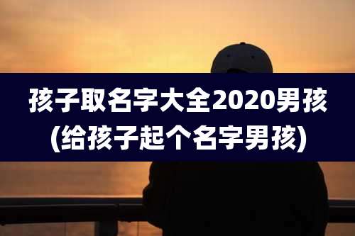 孩子取名字大全2020男孩(给孩子起个名字男孩)