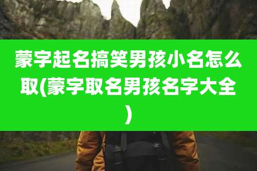 蒙字起名搞笑男孩小名怎么取(蒙字取名男孩名字大全)