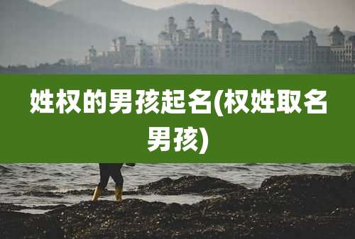 姓权的男孩起名(权姓取名男孩)