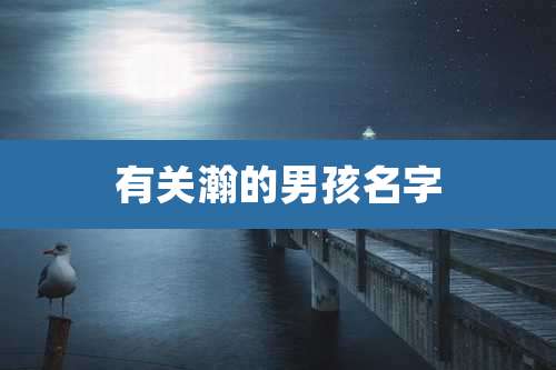 有关瀚的男孩名字