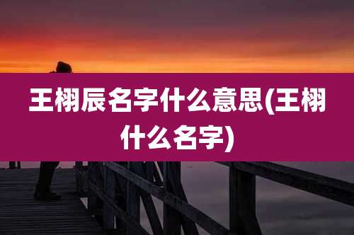 王栩辰名字什么意思(王栩什么名字)