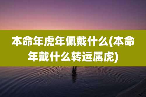 本命年虎年佩戴什么(本命年戴什么转运属虎)