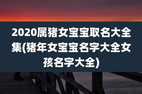 2020属猪女宝宝取名大全集(猪年女宝宝名字大全女孩名字大全)