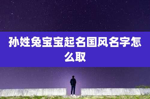 孙姓兔宝宝起名国风名字怎么取