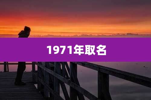 1971年取名