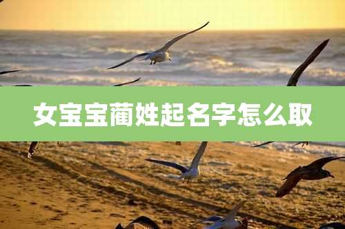 女宝宝蔺姓起名字怎么取