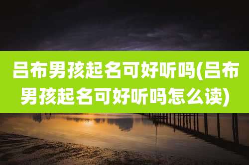 吕布男孩起名可好听吗(吕布男孩起名可好听吗怎么读)