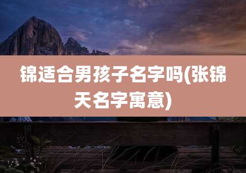 锦适合男孩子名字吗(张锦天名字寓意)