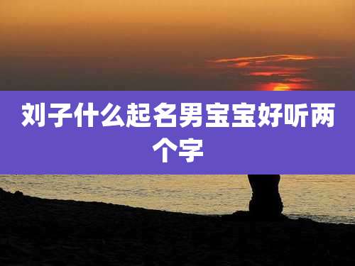 刘子什么起名男宝宝好听两个字