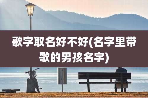 歌字取名好不好(名字里带歌的男孩名字)
