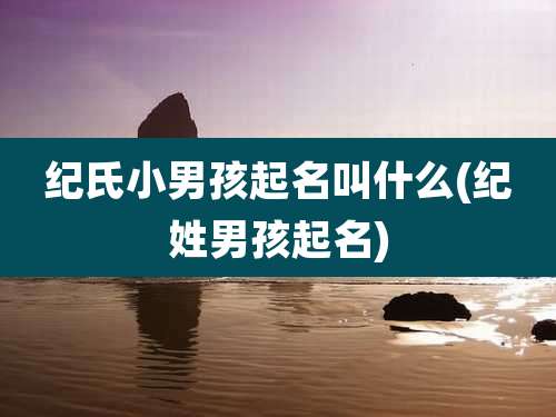 纪氏小男孩起名叫什么(纪姓男孩起名)
