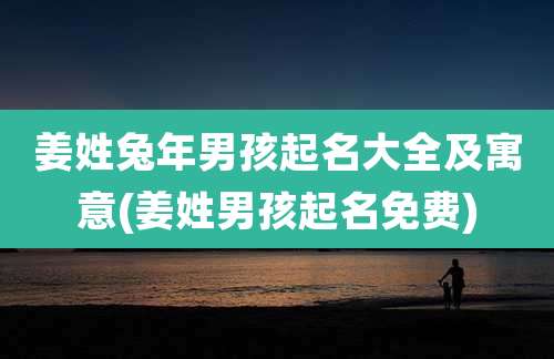 姜姓兔年男孩起名大全及寓意(姜姓男孩起名免费)