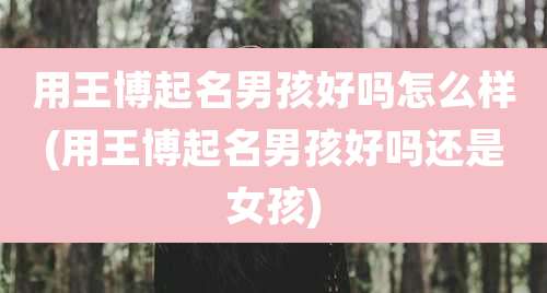 用王博起名男孩好吗怎么样(用王博起名男孩好吗还是女孩)