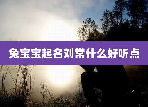 兔宝宝起名刘常什么好听点