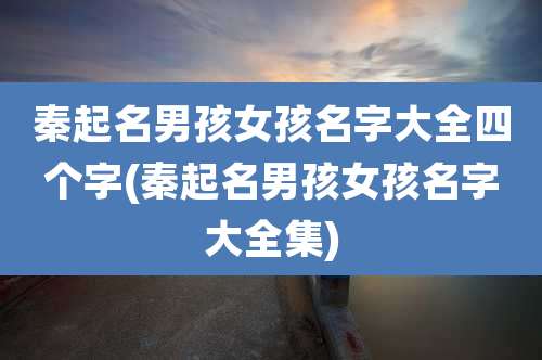 秦起名男孩女孩名字大全四个字(秦起名男孩女孩名字大全集)