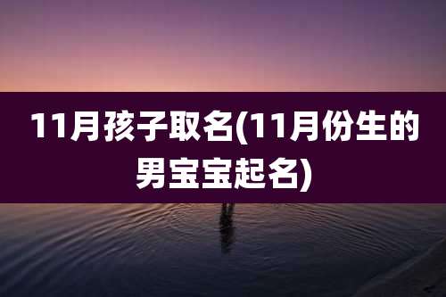 11月孩子取名(11月份生的男宝宝起名)
