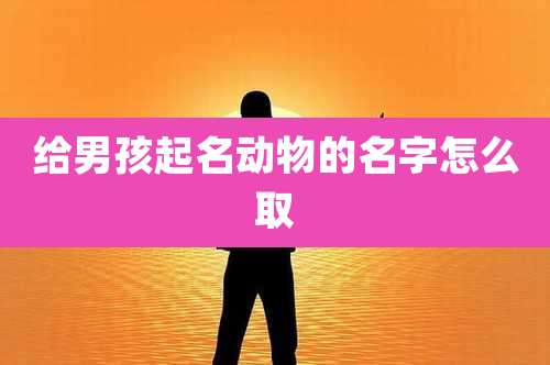 给男孩起名动物的名字怎么取