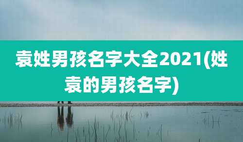 袁姓男孩名字大全2021(姓袁的男孩名字)