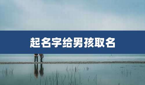 起名字给男孩取名