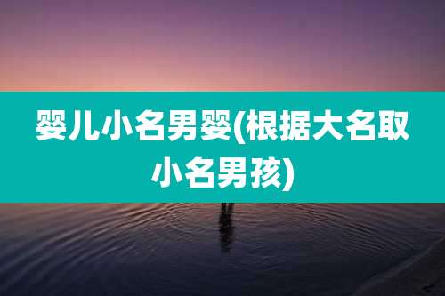 婴儿小名男婴(根据大名取小名男孩)