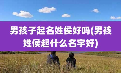 男孩子起名姓侯好吗(男孩姓侯起什么名字好)