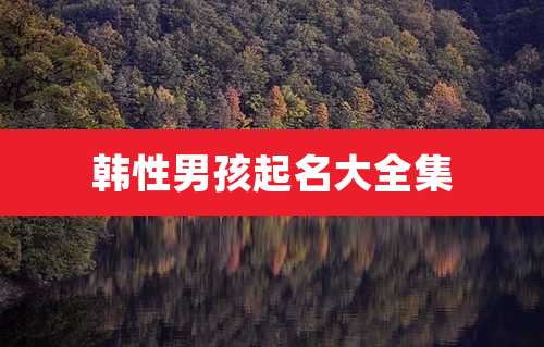 韩性男孩起名大全集