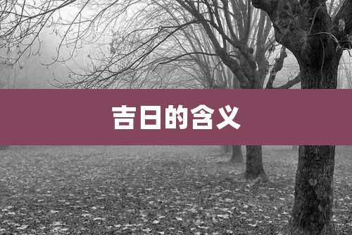 吉日的含义