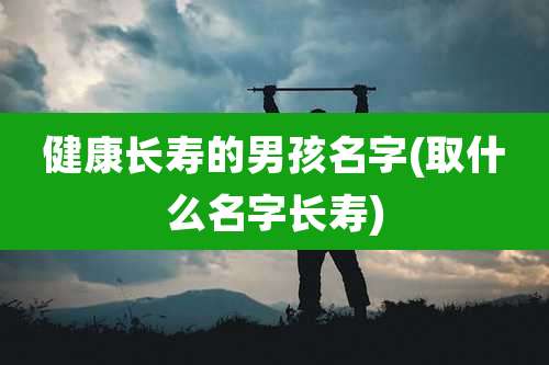 健康长寿的男孩名字(取什么名字长寿)