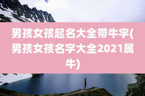 男孩女孩起名大全带牛字(男孩女孩名字大全2021属牛)