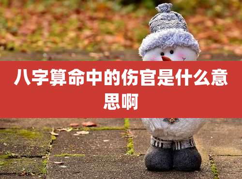 八字算命中的伤官是什么意思啊