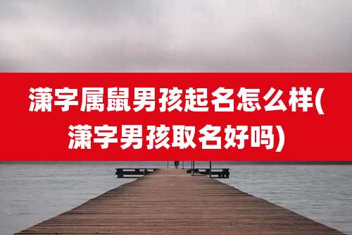 潇字属鼠男孩起名怎么样(潇字男孩取名好吗)