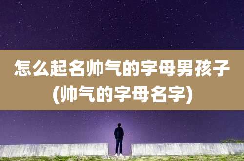 怎么起名帅气的字母男孩子(帅气的字母名字)