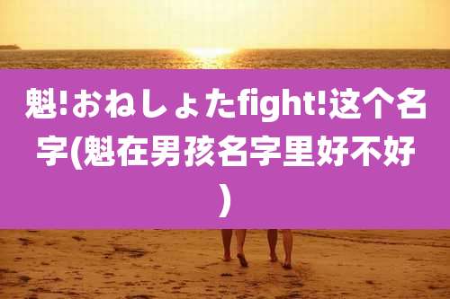 魁!おねしょたfight!这个名字(魁在男孩名字里好不好)