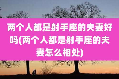 两个人都是射手座的夫妻好吗(两个人都是射手座的夫妻怎么相处)