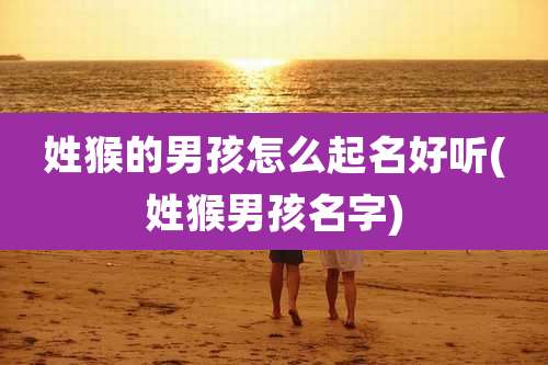 姓猴的男孩怎么起名好听(姓猴男孩名字)