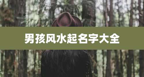 男孩风水起名字大全