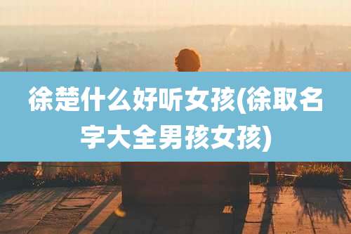 徐楚什么好听女孩(徐取名字大全男孩女孩)