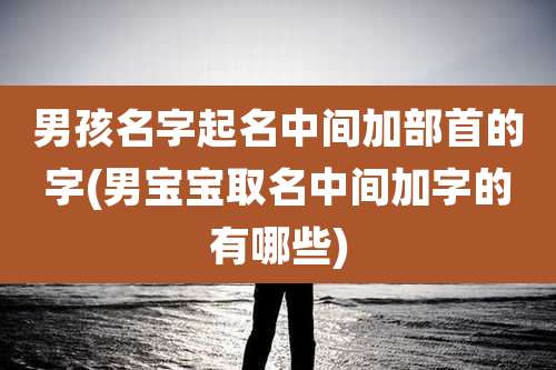 男孩名字起名中间加部首的字(男宝宝取名中间加字的有哪些)