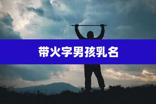 带火字男孩乳名