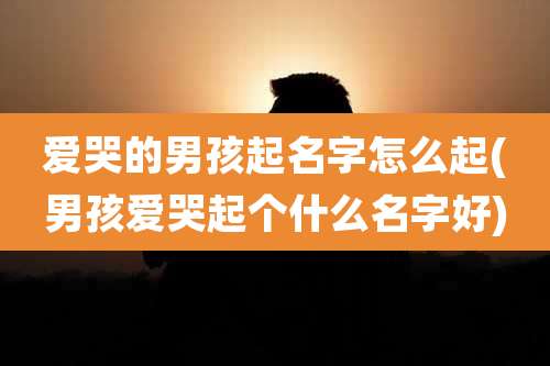 爱哭的男孩起名字怎么起(男孩爱哭起个什么名字好)