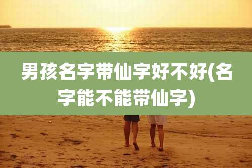 男孩名字带仙字好不好(名字能不能带仙字)