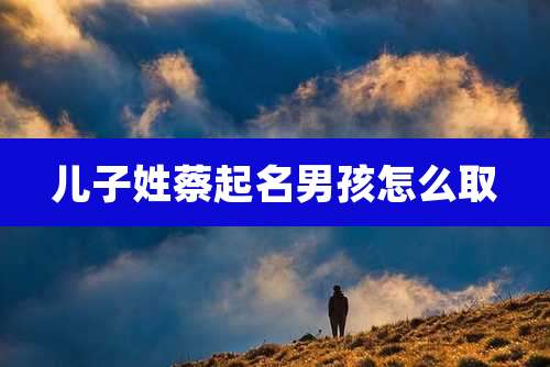 儿子姓蔡起名男孩怎么取