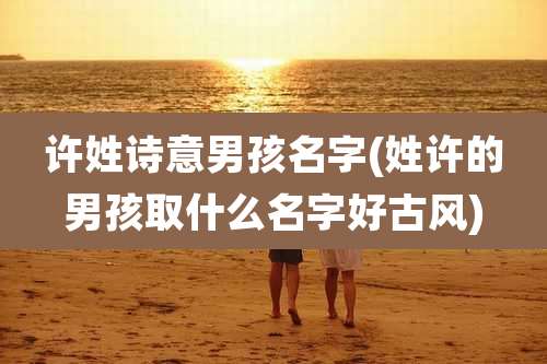 许姓诗意男孩名字(姓许的男孩取什么名字好古风)