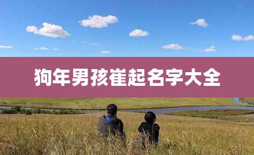 狗年男孩崔起名字大全