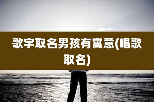 歌字取名男孩有寓意(唱歌取名)