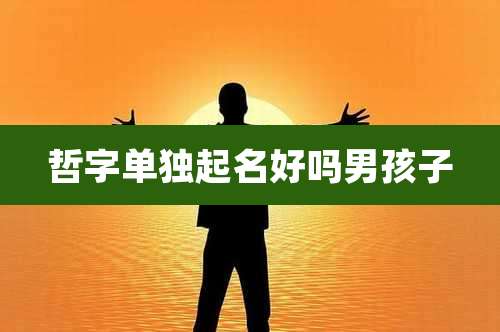 哲字单独起名好吗男孩子