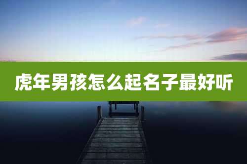 虎年男孩怎么起名子最好听