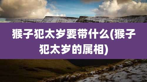猴子犯太岁要带什么(猴子犯太岁的属相)